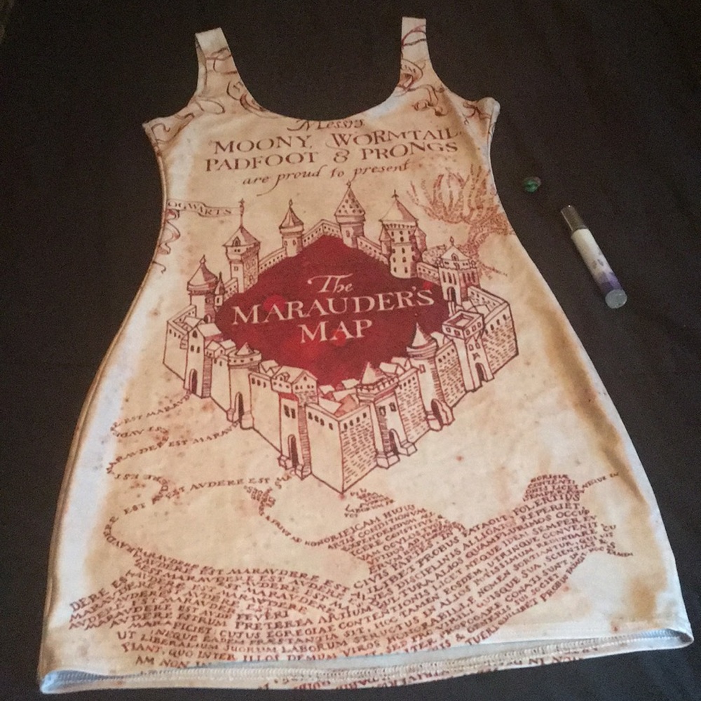 Harry Potter Marauder’s Map Tank Top Dress